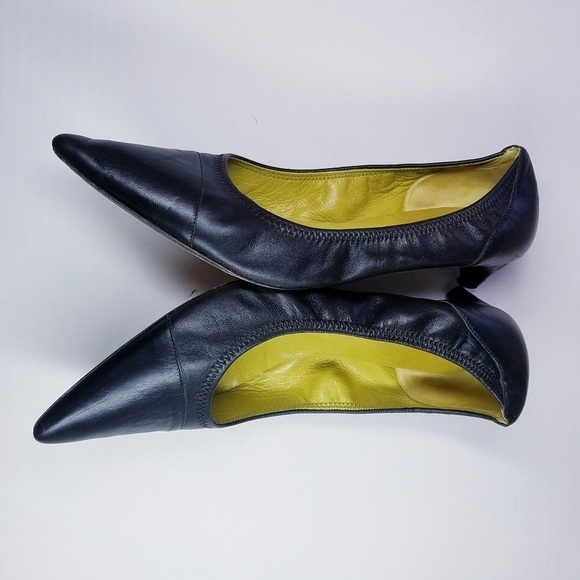 🌸‎ Max Mara | Pointed Toe Leather kitten heel pumps 38 - Picture 4 of 9